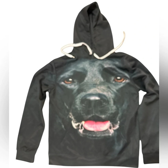SHEIN Black Lab sweatshirt hoodie NWOT - Picture 2 of 5